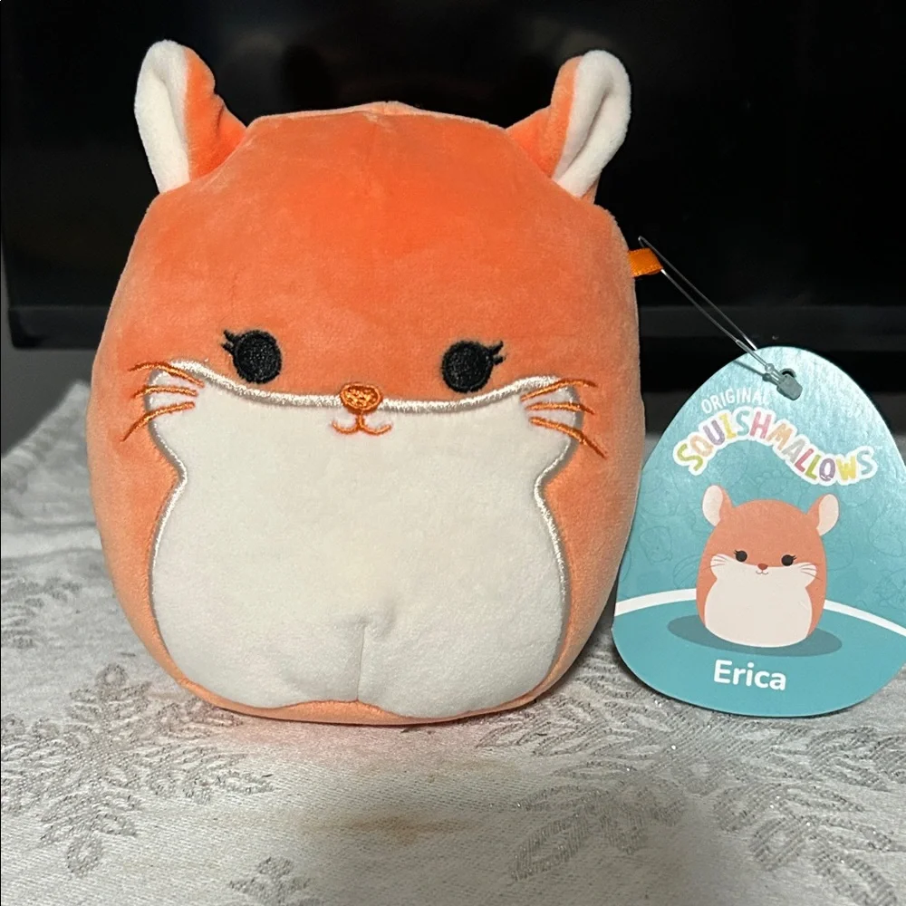 Squishmallows Erica Orange and Cream Plush